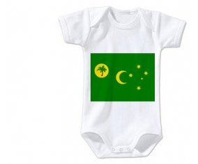 Body bébé Drapeau Îles Cocos taille 3/6 mois manches Courtes