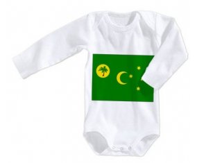 Body bébé Drapeau Îles Cocos taille 3/6 mois manches Longues