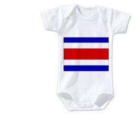 Body bébé Drapeau Costa Rica taille 3/6 mois manches Courtes