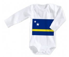 Body bébé Drapeau Curacao taille 3/6 mois manches Longues