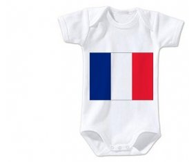 Body bébé Drapeau France taille 3/6 mois manches Courtes