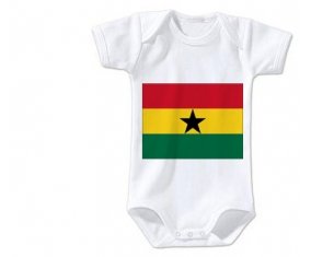 Body bébé Drapeau Ghana taille 3/6 mois manches Courtes