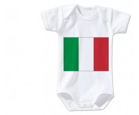 Body bébé Drapeau Italie taille 3/6 mois manches Courtes