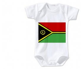 Body bébé Drapeau Vanuatu taille 3/6 mois manches Courtes