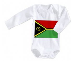 Body bébé Drapeau Vanuatu taille 3/6 mois manches Longues