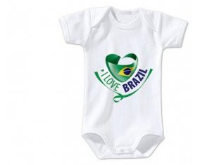 Body bébé I Love Brazil taille 3/6 mois manches Courtes