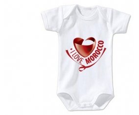 Body bébé I Love Morocco taille 3/6 mois manches Courtes