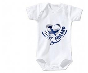 Body bébé I Love Finland taille 3/6 mois manches Courtes