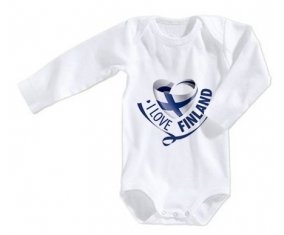 Body bébé I Love Finland taille 3/6 mois manches Longues