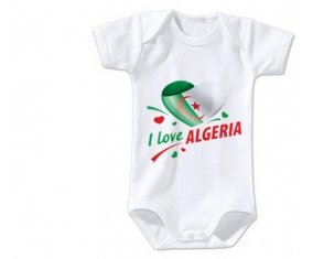 Body bébé I love algeria design 2 taille 3/6 mois manches Courtes