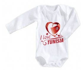 Body bébé I love Tunisia design 1 taille 3/6 mois manches Longues