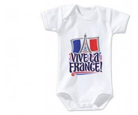 Body bébé Vive la France taille 3/6 mois manches Courtes