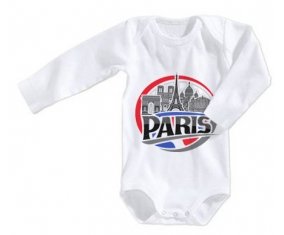 Body bébé Ville de Paris design 1 taille 3/6 mois manches Longues