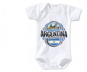 Body bébé Flag Argentina taille 3/6 mois manches Courtes