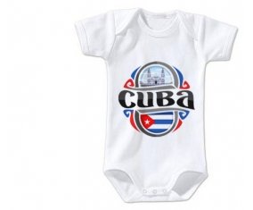 Body bébé Flag Cuba taille 3/6 mois manches Courtes