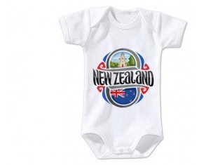 Body bébé Flag New Zeland taille 3/6 mois manches Courtes