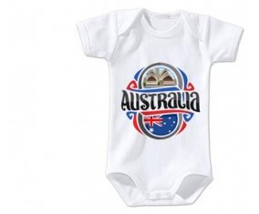 Body bébé Flag Australia taille 3/6 mois manches Courtes