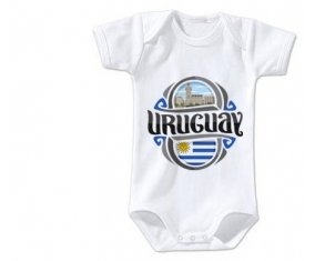 Body bébé Flag Uruguay taille 3/6 mois manches Courtes