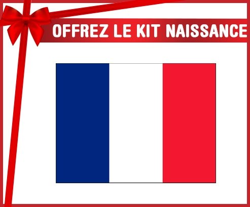 kit naissance bébé personnalisé Drapeau France