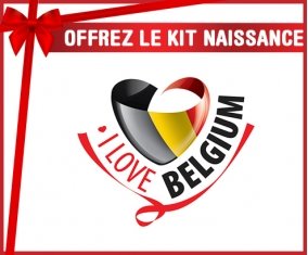kit naissance bébé personnalisé I Love Belgium