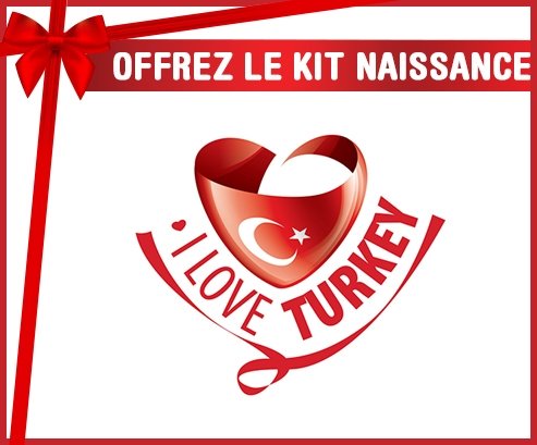 kit naissance bébé personnalisé I Love Turkey