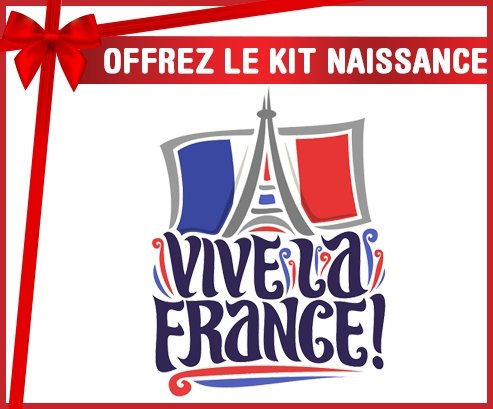 kit naissance bébé personnalisé Vive la France