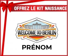 kit naissance bébé personnalisé Welcome to Berlin avec prénom