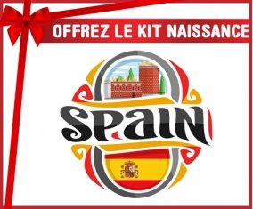 kit naissance bébé personnalisé Flag Spain