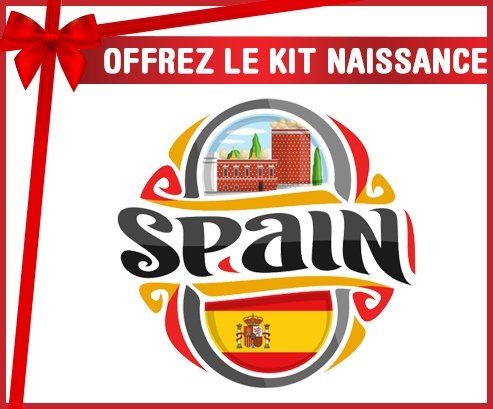 kit naissance bébé personnalisé Flag Spain