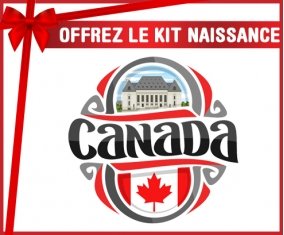 kit naissance bébé personnalisé Flag Canada