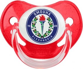 Smouha Sporting Club Tétine Physiologique Rouge à paillette