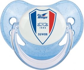 Suwon Samsung Bluewings Football Club South Korea Sucette Physiologique Bleue à paillette