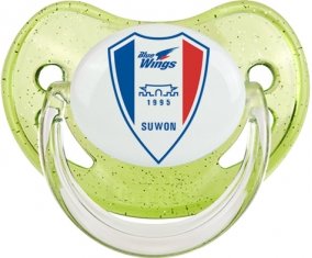 Suwon Samsung Bluewings Football Club South Korea Sucette Physiologique Vert à paillette