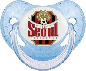 Football Club Séoul South Korea Tétine Physiologique Bleue à paillette