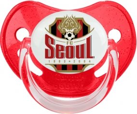 Football Club Séoul South Korea Tétine Physiologique Rouge à paillette