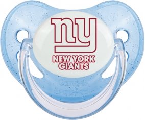 New York Giants Sucette Physiologique Bleue à paillette