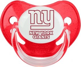 New York Giants Sucette Physiologique Rouge à paillette