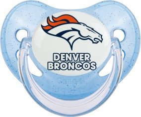 Denver Broncos Tétine Physiologique Bleue à paillette