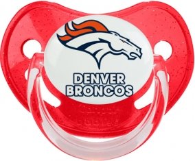 Denver Broncos Tétine Physiologique Rouge à paillette