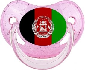 Drapeau Afghanistan Tétine Physiologique Rose à paillette