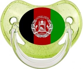 Drapeau Afghanistan Tétine Physiologique Vert à paillette