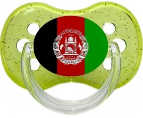 Drapeau Afghanistan Sucete Cerise Vert à paillette