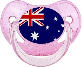 Drapeau Australie Sucete Physiologique Rose à paillette