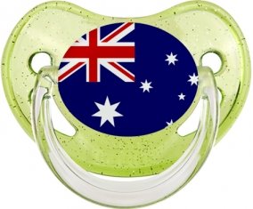 Drapeau Australie Sucete Physiologique Vert à paillette