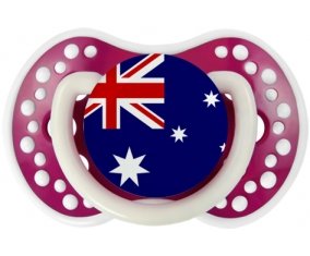 Drapeau Australie Tétine LOVI Dynamic Fuchsia phosphorescente