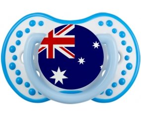 Drapeau Australie Tétine LOVI Dynamic Blanc-bleu phosphorescente