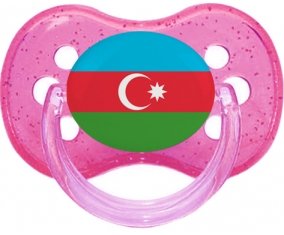 Drapeau Azerbaïdjan Tétine Cerise Rose à paillette