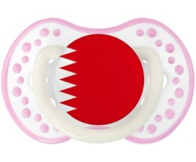 Drapeau Bahreïn Tétine LOVI Dynamic Blanc-rose phosphorescente