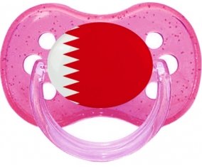 Drapeau Bahreïn Sucette Cerise Rose à paillette