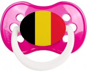 Drapeau Belgique Sucette Anatomique Rose foncé classique